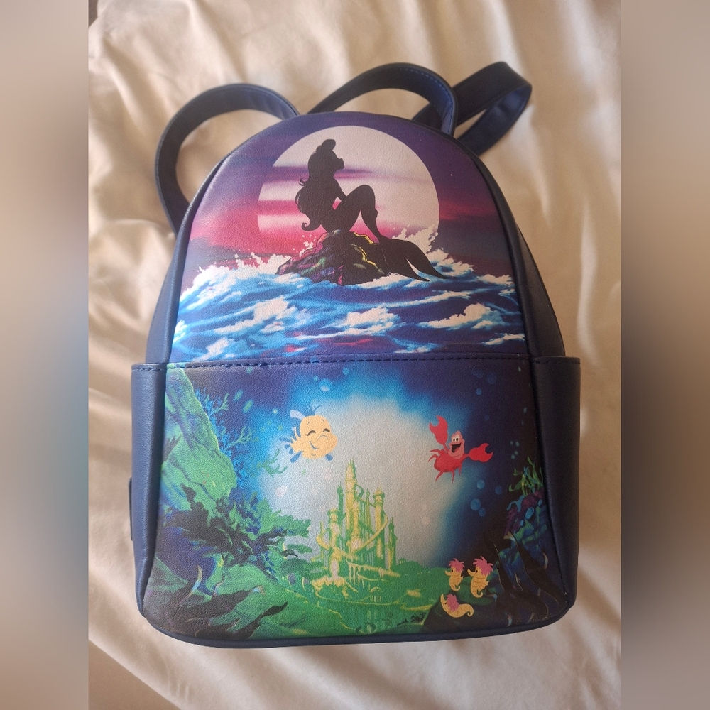 Loungefly Disney Little Mermaid Ariel Rock Moonlight Backpack New Without Tags